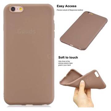 Soft Matte Silicone Phone Cover for iPhone 6s 6 6G(4.7 inch) - Khaki