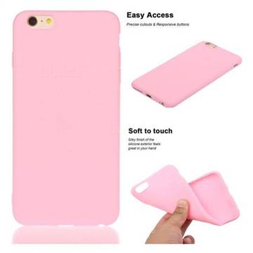 Soft Matte Silicone Phone Cover for iPhone 6s 6 6G(4.7 inch) - Rose Red