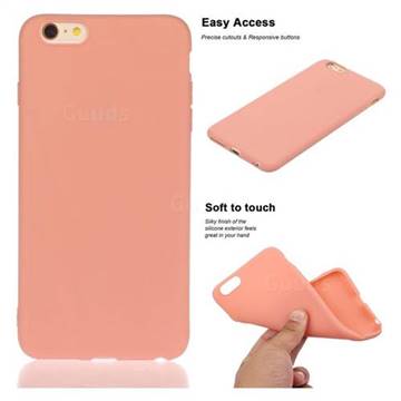 Soft Matte Silicone Phone Cover for iPhone 6s 6 6G(4.7 inch) - Coral Orange