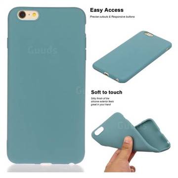 Soft Matte Silicone Phone Cover for iPhone 6s 6 6G(4.7 inch) - Lake Blue