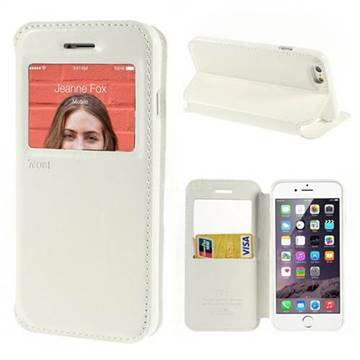 Roar Korea Noble View Leather Flip Cover for iPhone 6 (4.7 inch) - White