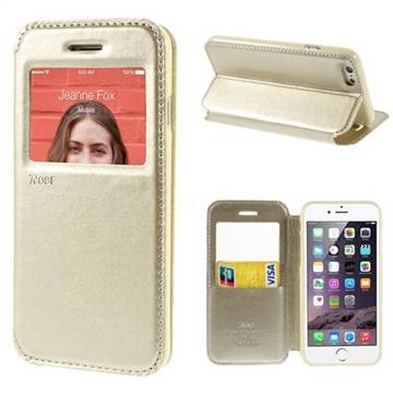 Roar Korea Noble View Leather Flip Cover for iPhone 6 (4.7 inch) - Champagne