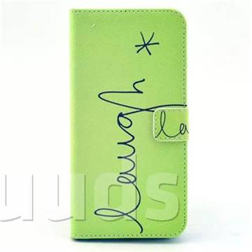 Simple Laugh Leather Wallet Case for iPhone 6 (4.7 inch)