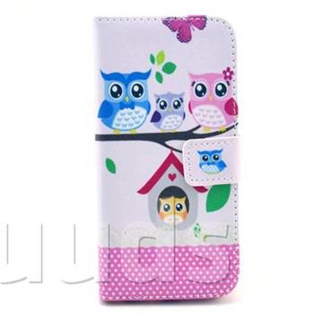 Family Owls Leather Wallet Case for iPhone 6 (4.7 inch)