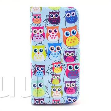 Cute Owls Leather Wallet Case for iPhone 6 (4.7 inch)