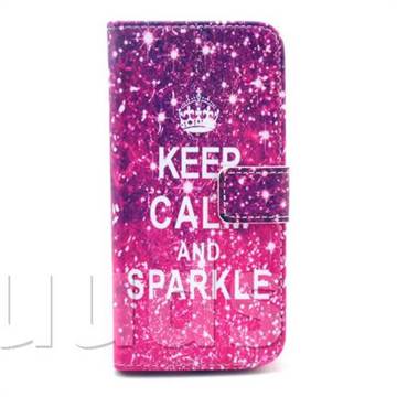 KEEP CALM AND SPARKLE Leather Wallet Case for iPhone 6 (4.7 inch)