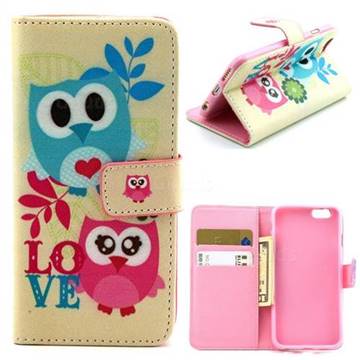 Owl Lovers Leather Wallet Case for iPhone 6 (4.7 inch)