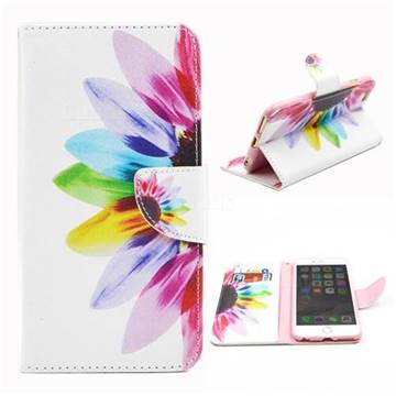 Seven-color Flowers Leather Wallet Case for iPhone 6 (4.7 inch)