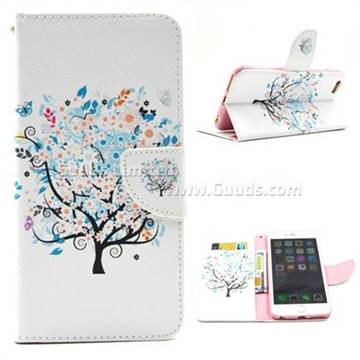 Colorful Tree Leather Wallet Case for iPhone 6 (4.7 inch)