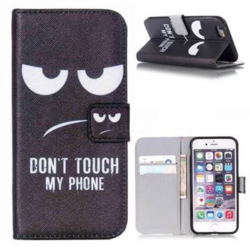 Do Not Touch My Phone Leather Wallet Case for iPhone 6 (4.7 inch)