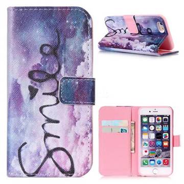 Smile Mood Leather Wallet Case for iPhone 6 (4.7 inch)
