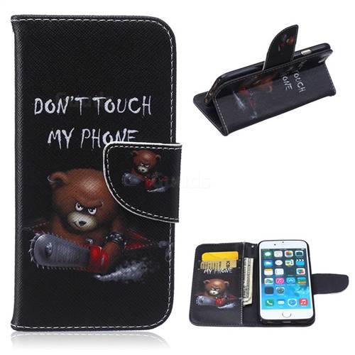 Chainsaw Bear Leather Wallet Case for iPhone 6 (4.7 inch)