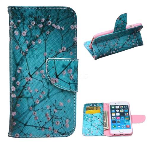 Blue Plum Leather Wallet Case for iPhone 6 (4.7 inch)