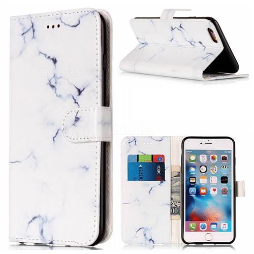 Soft White Marble PU Leather Wallet Case for iPhone 6s 6 (4.7 inch)