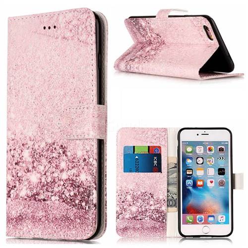 Glittering Rose Gold PU Leather Wallet Case for iPhone 6s 6 (4.7 inch)