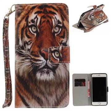 Siberian Tiger Hand Strap Leather Wallet Case for iPhone 6s 6 6G(4.7 inch)