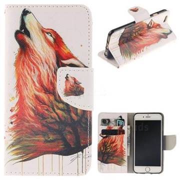 Color Wolf PU Leather Wallet Case for iPhone 6s 6 6G(4.7 inch)