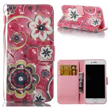 Tulip Flower 3D Painted Leather Wallet Case for iPhone 6s 6 6G(4.7 inch)