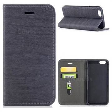 Tree Bark Pattern Automatic suction Leather Wallet Case for iPhone 6s 6 6G(4.7 inch) - Gray
