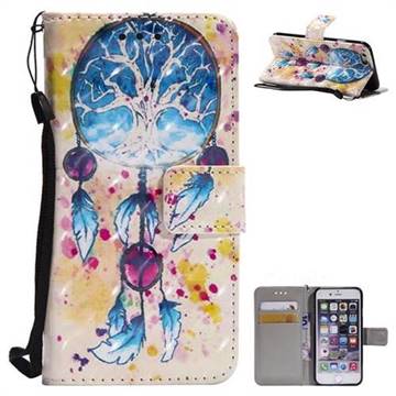 Blue Dream Catcher 3D Painted Leather Wallet Case for iPhone 6s 6 6G(4.7 inch)