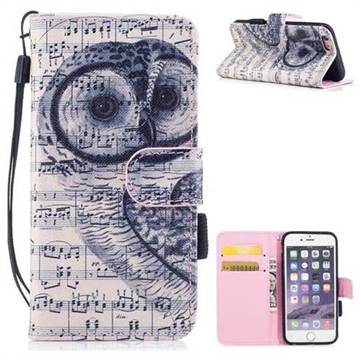 Musical Owl PU Leather Wallet Case for iPhone 6s 6 6G(4.7 inch)