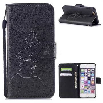 Kiss Streak PU Leather Wallet Case for iPhone 6s 6 6G(4.7 inch)