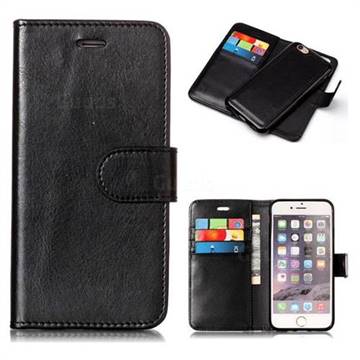 Black Detachable Smooth PU Leather Wallet Case for iPhone 6s 6 6G(4.7 inch)