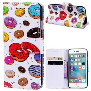 Doughnut 3D Relief Oil PU Leather Wallet Case for iPhone 6s 6 6G(4.7 inch)