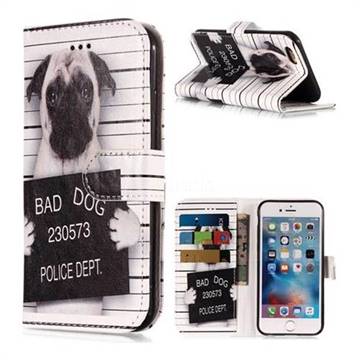 Bad Dog Police Dept PU Leather Wallet Phone Case for iPhone 6s 6 6G(4.7 inch)