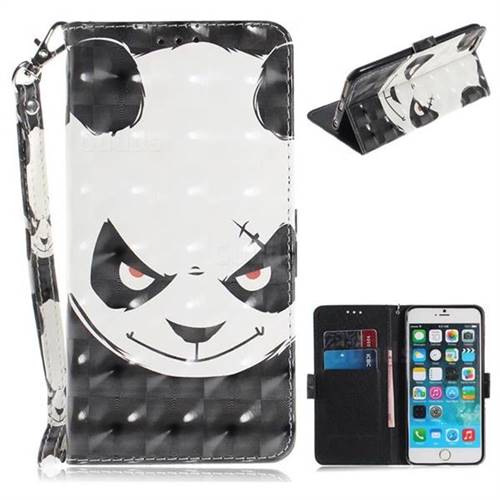 Angry Bear 3D Painted Leather Wallet Phone Case for iPhone 6s 6 6G(4.7 inch)