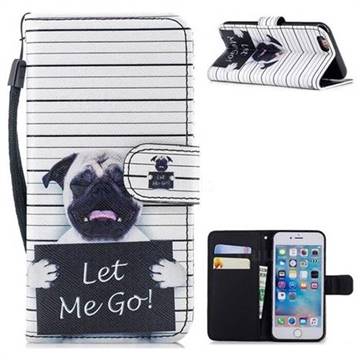 Prison Dog Painting Leather Wallet Phone Case for iPhone 6s 6 6G(4.7 inch)