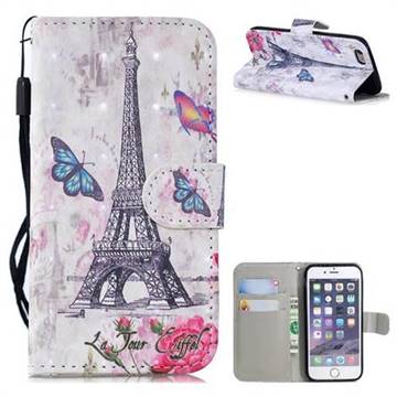 Paris Tower 3D Painted Leather Wallet Phone Case for iPhone 6s 6 6G(4.7 inch)