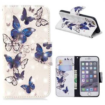 Flying Butterflies 3D Painted Leather Wallet Phone Case for iPhone 6s 6 6G(4.7 inch)