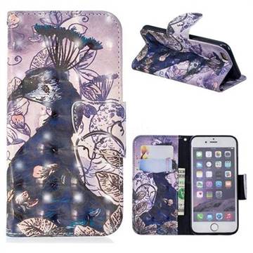 Purple Peacock 3D Painted Leather Wallet Phone Case for iPhone 6s 6 6G(4.7 inch)
