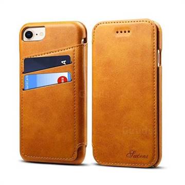 Suteni Retro Classic Card Slots PU Leather Wallet Case for iPhone 6s 6 6G(4.7 inch) - Khaki