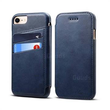 Suteni Retro Classic Card Slots PU Leather Wallet Case for iPhone 6s 6 6G(4.7 inch) - Blue