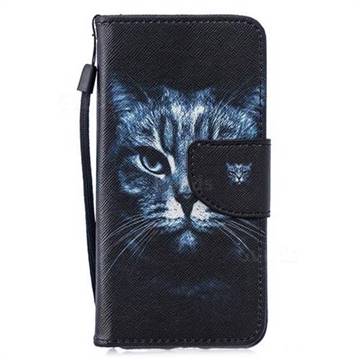 Black Cat PU Leather Wallet Phone Case for iPhone 6s 6 6G(4.7 inch)