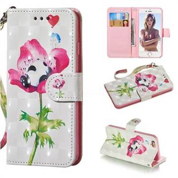 Flower Panda 3D Painted Leather Wallet Phone Case for iPhone 6s 6 6G(4.7 inch)