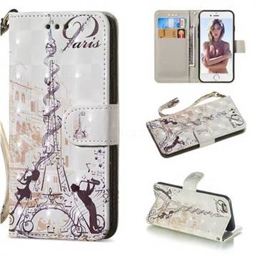Tower Couple 3D Painted Leather Wallet Phone Case for iPhone 6s 6 6G(4.7 inch)
