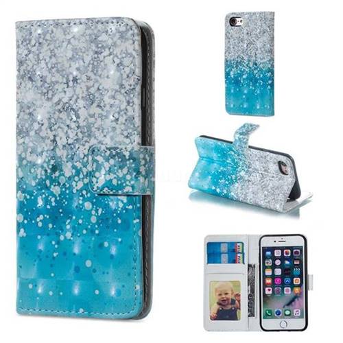 Sea Sand 3D Painted Leather Phone Wallet Case for iPhone 6s 6 6G(4.7 inch)