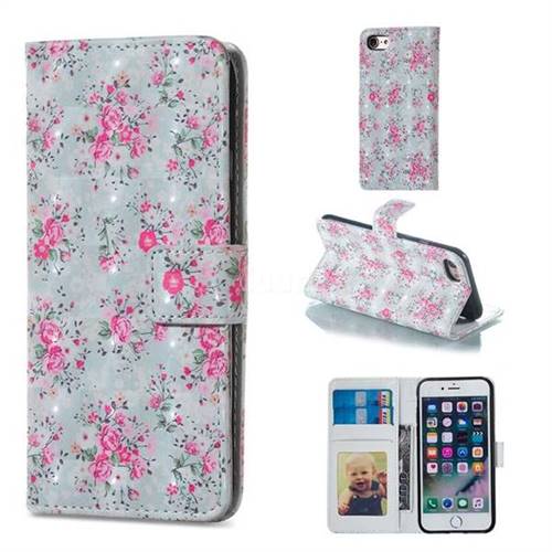 Roses Flower 3D Painted Leather Phone Wallet Case for iPhone 6s 6 6G(4.7 inch)
