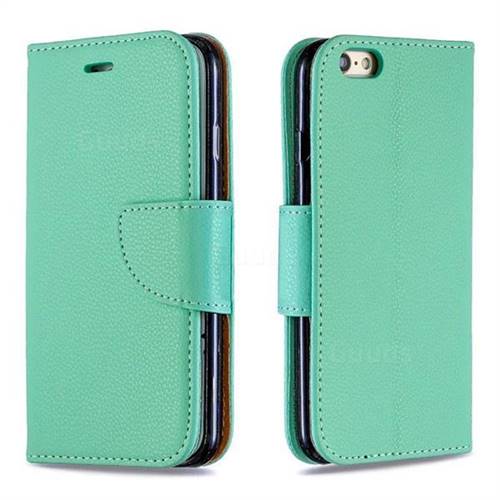 Classic Luxury Litchi Leather Phone Wallet Case for iPhone 6s 6 6G(4.7 inch) - Green