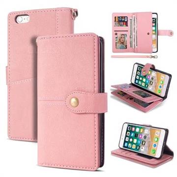 Retro Luxury Multipurpose Purse Phone Case for iPhone 6s 6 6G(4.7 inch) - Pink