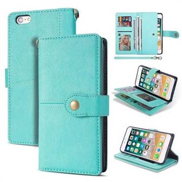 Retro Luxury Multipurpose Purse Phone Case for iPhone 6s 6 6G(4.7 inch) - Mint Green