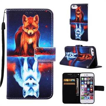 Water Fox Matte Leather Wallet Phone Case for iPhone 6s 6 6G(4.7 inch)