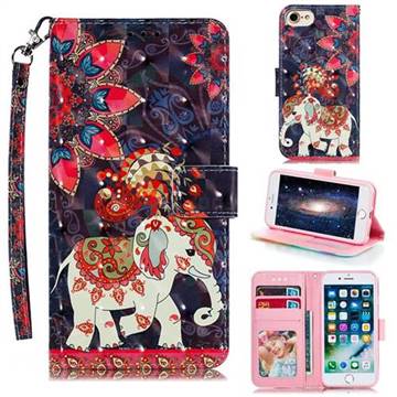 Phoenix Elephant 3D Painted Leather Phone Wallet Case for iPhone 6s 6 6G(4.7 inch)