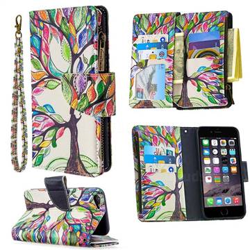 The Tree of Life Binfen Color BF03 Retro Zipper Leather Wallet Phone Case for iPhone 6s 6 6G(4.7 inch)