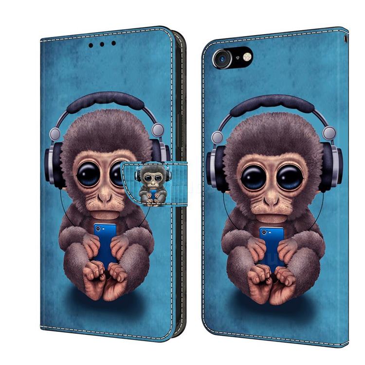 Cute Orangutan Crystal PU Leather Protective Wallet Case Cover for iPhone 6s 6 6G(4.7 inch)