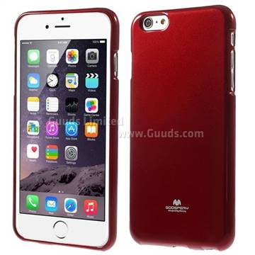 Mercury Goospery Glitter Powder Jelly TPU Back Cover for iPhone 6 Plus (5.5 inch) - Red