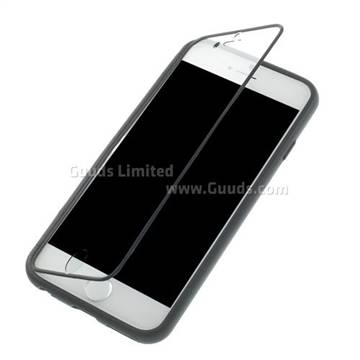 TPU Flip Cover with Transparent PC Screen Cover for iPhone 6s Plus / 6 Plus(5.5 inch) - Black